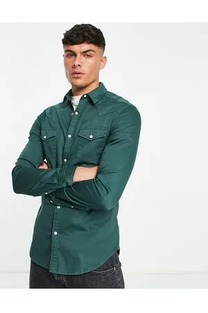 Buckle Black Embroidered Standard Stretch Shirt - Men's Shirts in Olive  Green | Buckle
