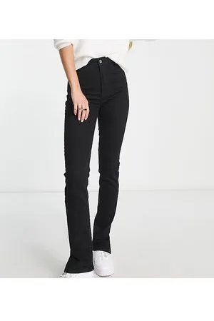 Bershka high waisted flared jeans in black
