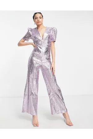 Collective The Label Exclusive metallic jumpsuit in pewter