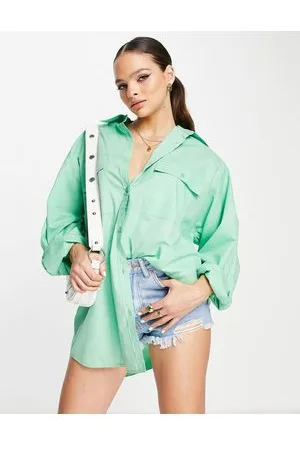ASOS Oversized shirt with wide cuff detail in