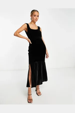 Whistles Velvet Mila midi dress in