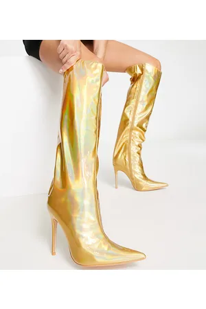Public Desire Independent metallic knee boots in