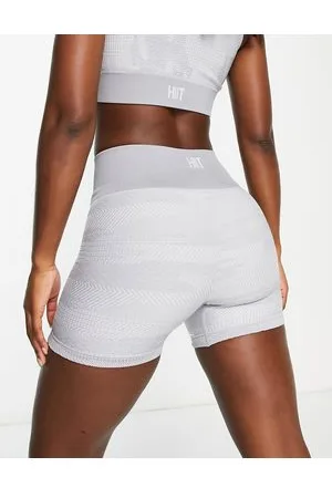 HIIT seamless booty short in textured charcoal