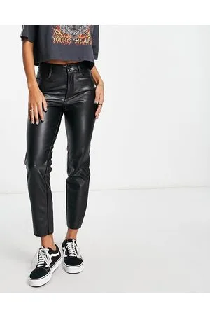 ONLY Emily faux leather ankle trousers in