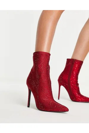 ASOS Esme embellished heeled sock boots in