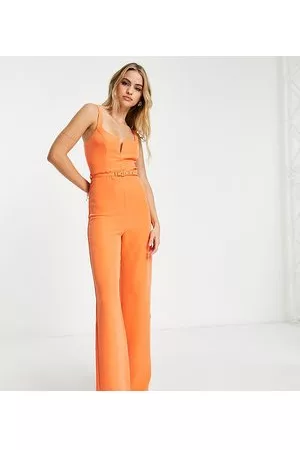 ASOS Tall square neck jumpsuit with kick flare in