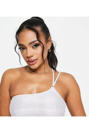 VAI21 Co-ord one sholder bikini top in metallic