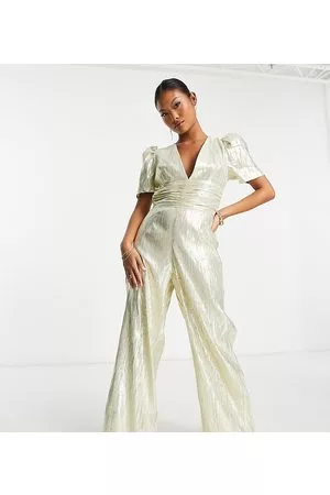 Collective The Label Exclusive metallic jumpsuit in champagne