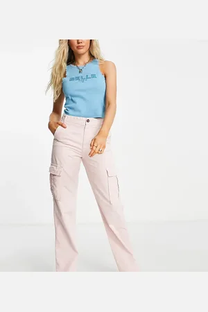 Stradivarius STR straight leg cargo trouser in washed