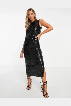 Whistles Arla sequin midi dress in