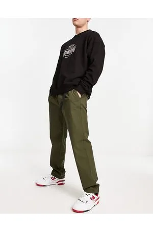 New Look Clip belt utility trousers in dark khaki