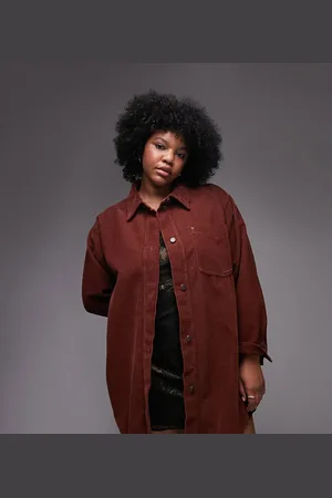 Topshop Oversized shirt in cord
