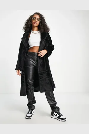 Jayley Longer length faux fur coat in