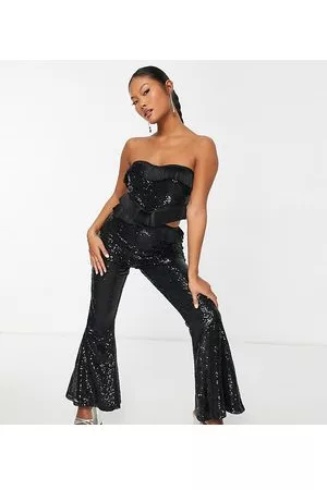 Collective The Label Exclusive cut-out fringe sequin jumpsuit in
