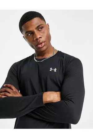 Under Armour charged cotton long sleeve t-shirt in black, ASOS