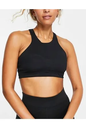 Nike Yoga Alate Eclipse strappy light support sports bra in black