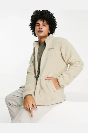 Columbia Rugged Ride II sherpa fleece zip up jacket in stone
