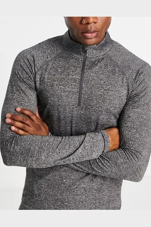 HIIT Long sleeve training top with 1/4 zip in marl