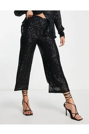VILA Sequin wide leg co-ord trousers in