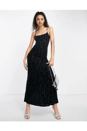 Naked Wardrobe Burnout strappy back maxi dress in tiger