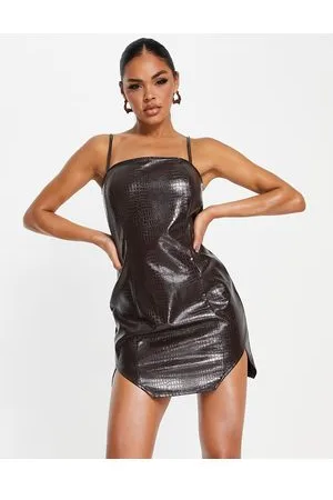 Leather Short Dress -  UK