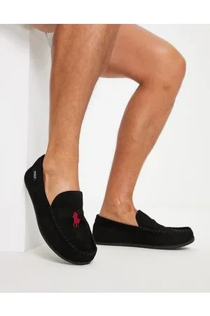 Ralph lauren slippers black new arrivals