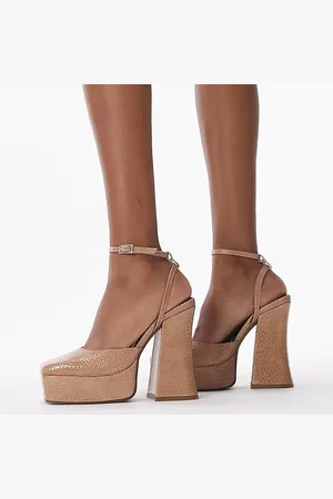 Topshop Sapphire premium leather two part platform in
