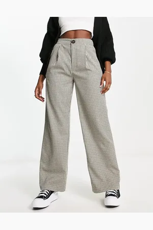 Stradivarius Tailored dad trouser in check