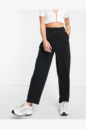 JDY Pleat detail ankle length trousers in