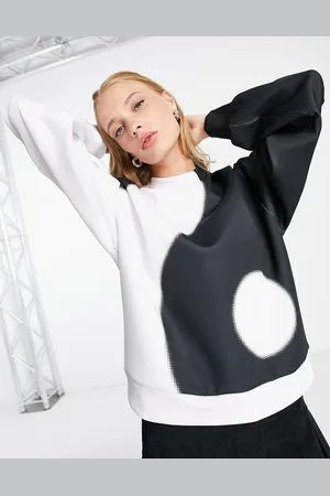 ASOS Mono ying yang graphic scuba sweatshirt