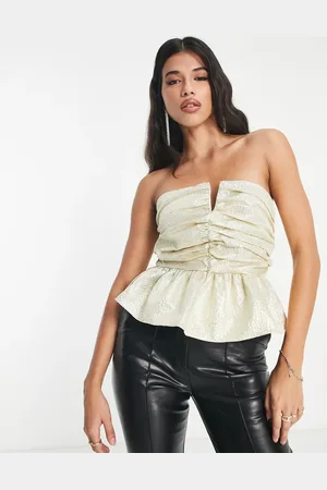 River Island Ruched bandeau top in