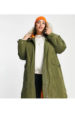 River Island Parka jacket in khaki