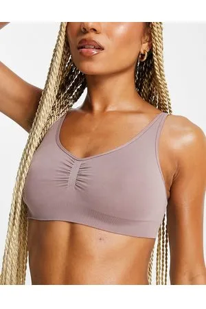 Lindex super soft nylon blend barely-there lace crop bralette in