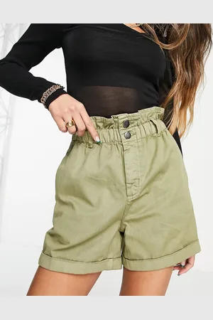 Urban classics Paper bag shorts in khaki