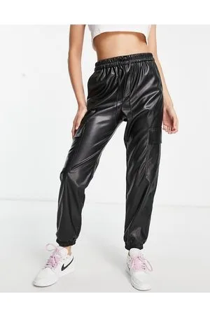 Nike store leather joggers