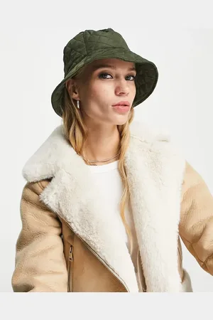 Elle Quilted bucket hat in khaki