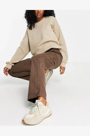 Stradivarius STR straight leg cargo trouser in washed