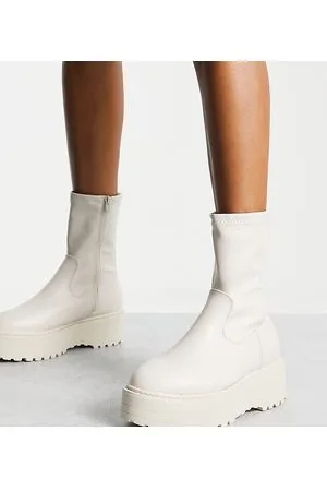 Chunky platform boots discount white