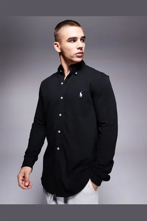 Ralph Lauren Icon logo button down pique shirt in
