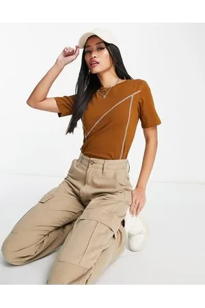 Pieces® Izzy t-shirt with seam detail in