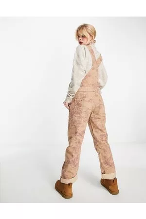 Free People Floral print relaxed jumpsuit in tan