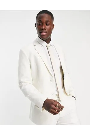 New Look Skinny suit jacket in off