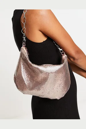 Tammy Girl Chainmail shoulder bag with heart strap in