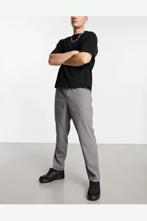 New Look Slim pull on smart trouser in check