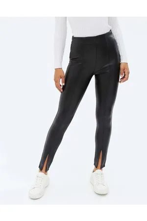 New Look Tall Faux Leather Leggings In Black | ModeSens
