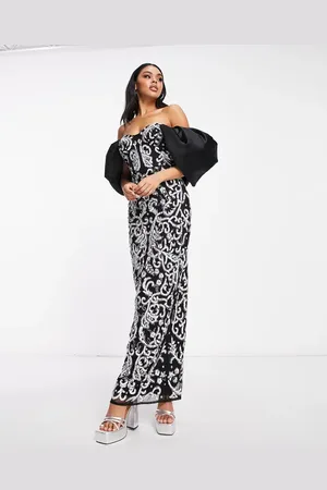 ASOS Dramatic collar embellished maxi dress in