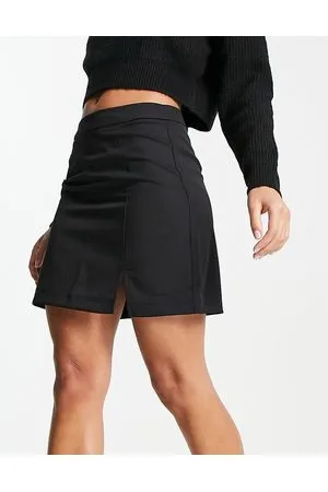 Pieces® Side split mini skirt in
