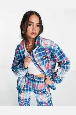 Tommy Hilfiger Co-ord plaid track jacket in