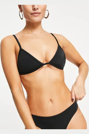 Weekday Sway triangle bikini top in black