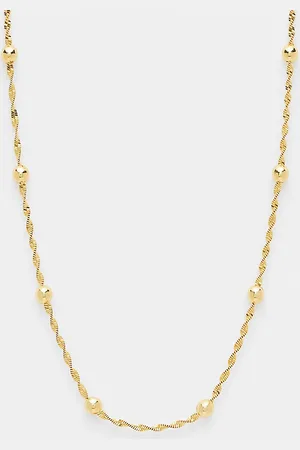 ASOS 14k plated short necklace with ball and twist chain detail